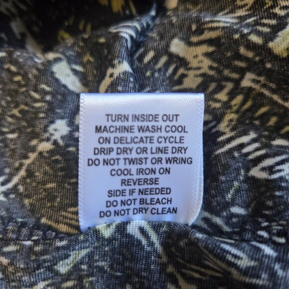 NWT Emily Daniels Green & Black Blouse with Placket Sleeve Tiny Sequins (L) - Picture 9 of 9